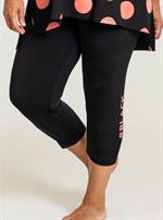 Gozzip Black - Monica Leggings 7/8 med Print, Sort/Koral